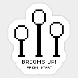 8 bit hoops (black) Sticker